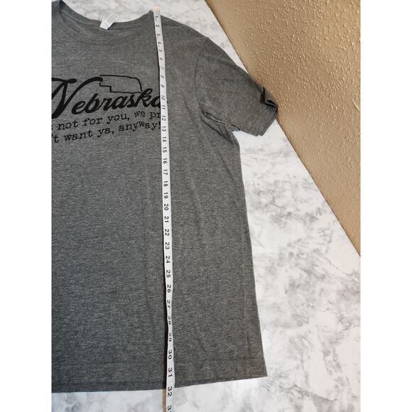 Bella Canvas Womens Nebraska Gray Solid Round Neck Short Sleeve Tee Shirt  2XL - Picture 5 of 5